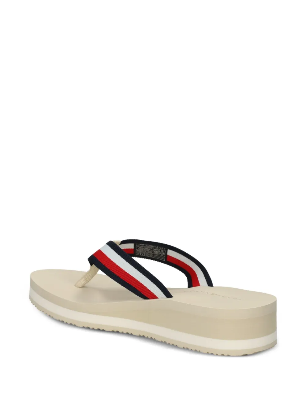 Tommy Hilfiger 38mm striped platform flip-flops Neutrals