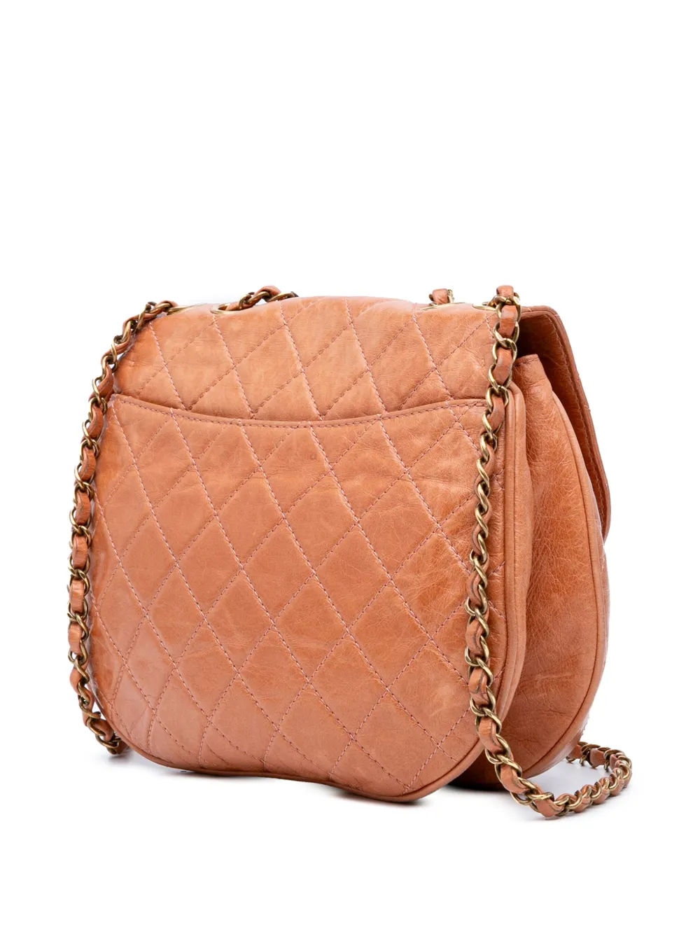 Pre-owned Chanel 2014-2015 Medium Aged Calfskin Bubble Cc Flap Shoulder Bag