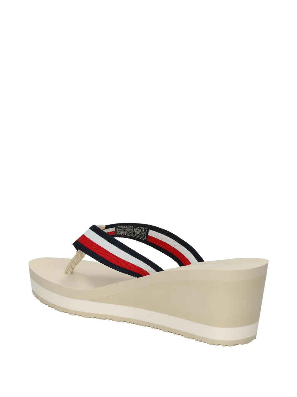 Tommy Hilfiger 68mm Corporate wedge platform sandals Neutrals