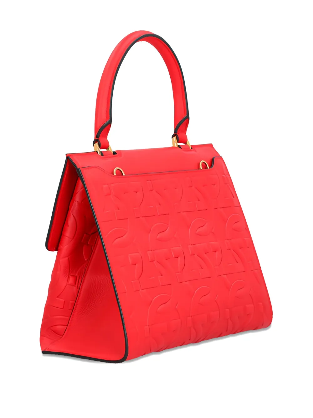 Ferragamo embossed-leather shoulder bag - Rood