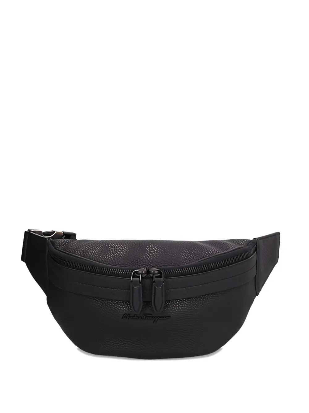Ferragamo Leren heuptas met ritssluiting Zwart