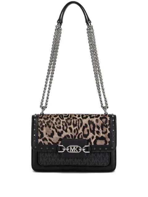 Michael Michael Kors panelled leopard-print shoulder bag
