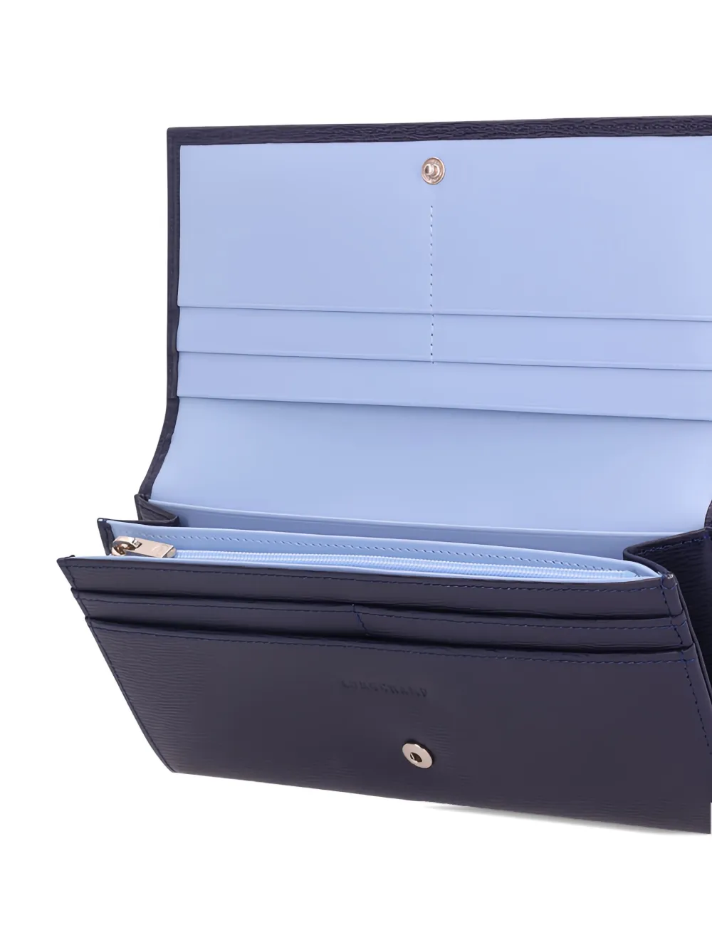 Longchamp Roseau Wallet In Blue