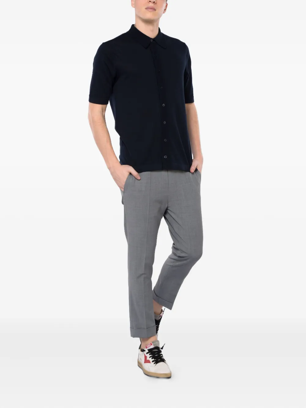 Hosio drawstring-cuffed trousers - Grijs