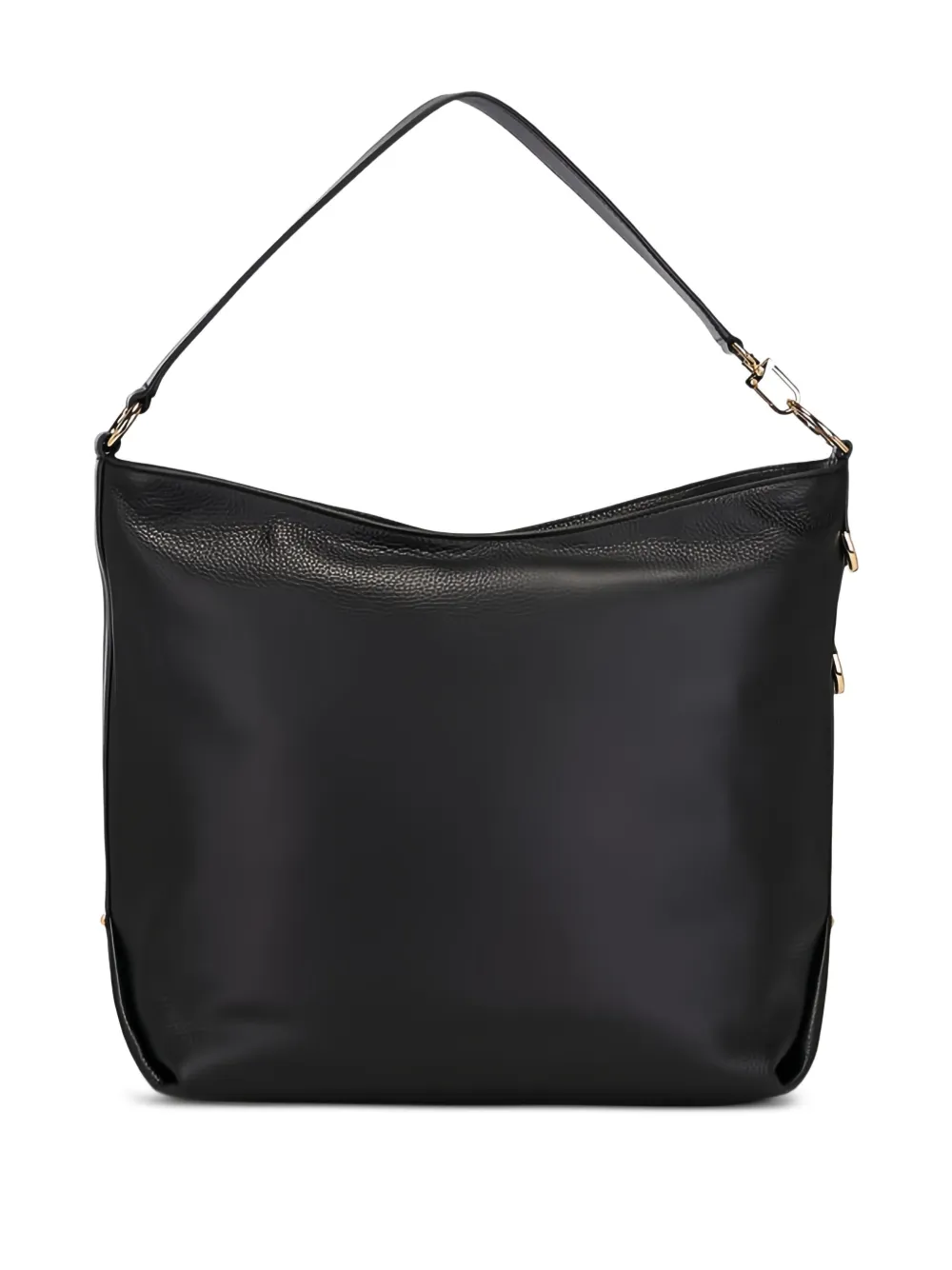 Michael Kors large zip-detail leather shoulder bag Zwart