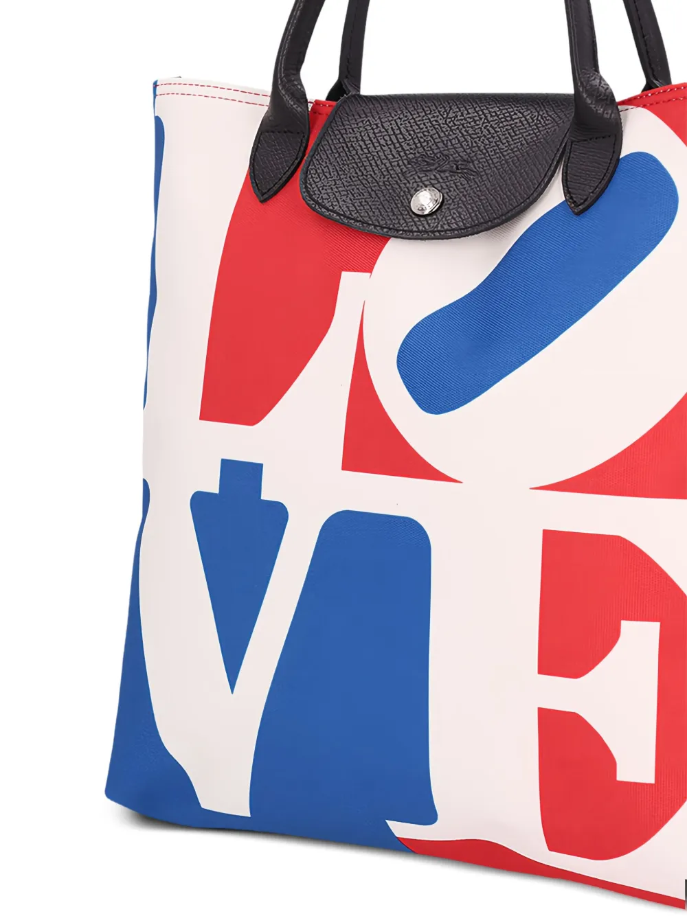 Longchamp x Robert Indiana shopper met print Wit