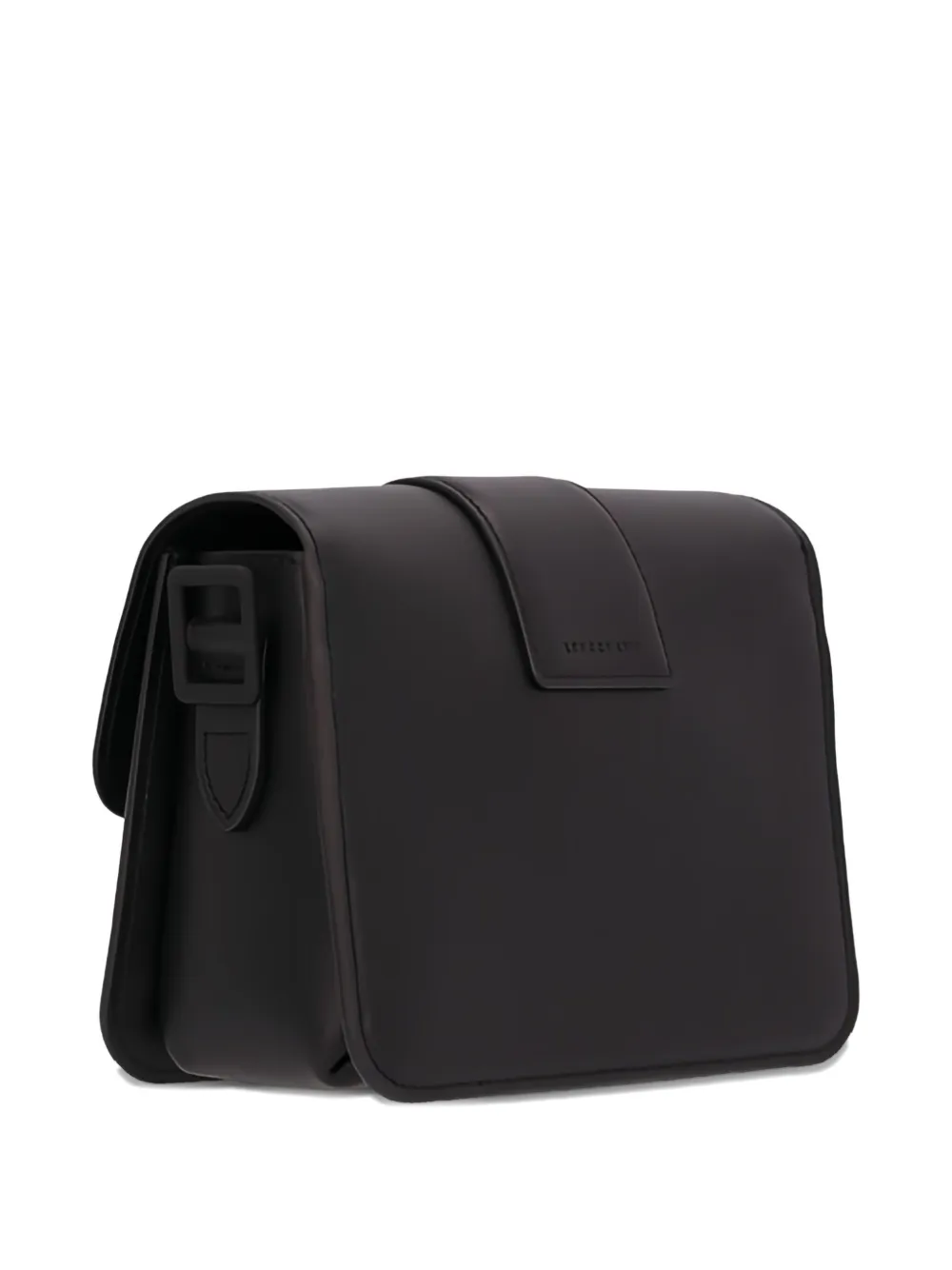 Longchamp Box-trot Leather Flap-closure Satchel Bag In Black