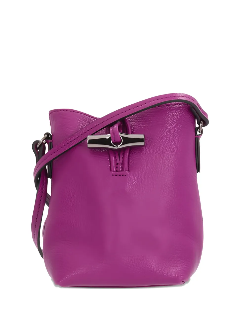 Longchamp Roseau leren schoudertas Paars