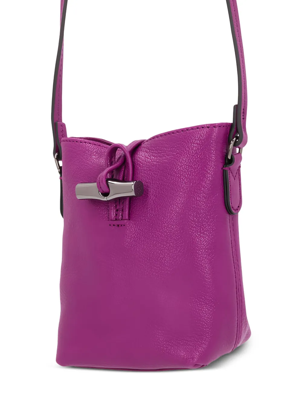 Longchamp Roseau leren schoudertas Paars
