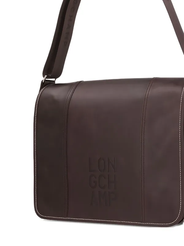 Longchamp Sac à Bandoulière En Cuir à Logo Embossé Marron