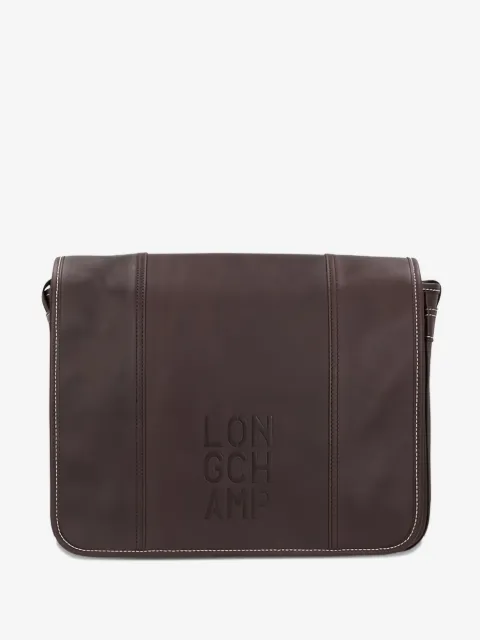 Longchamp embossed-logo leather cross body bag