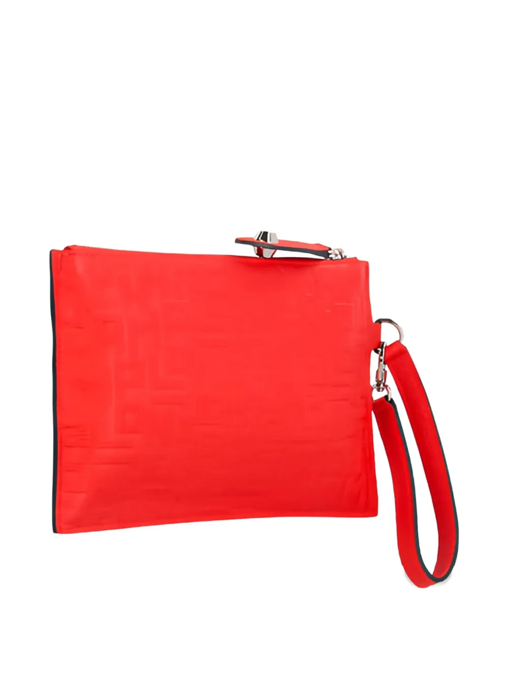 Longchamp leather wristlet clutch bag - Rood