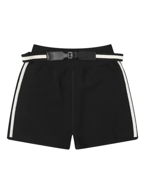 Max Mara belted side-stripe shorts