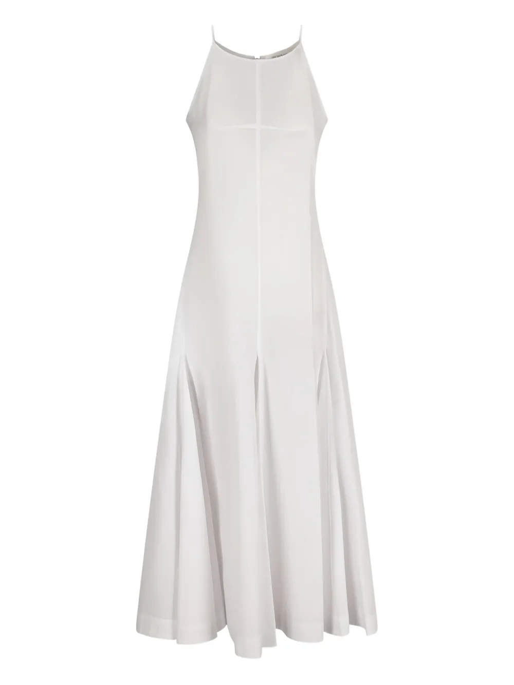 halterneck flared dress