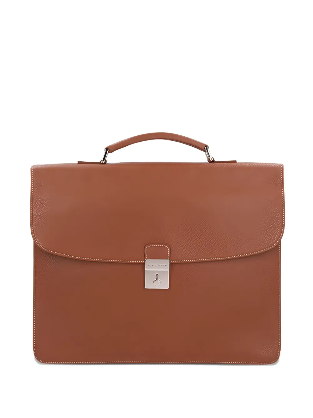 Longchamp leather top-handle briefcase Bruin