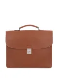 Longchamp leather top-handle briefcase - Brown