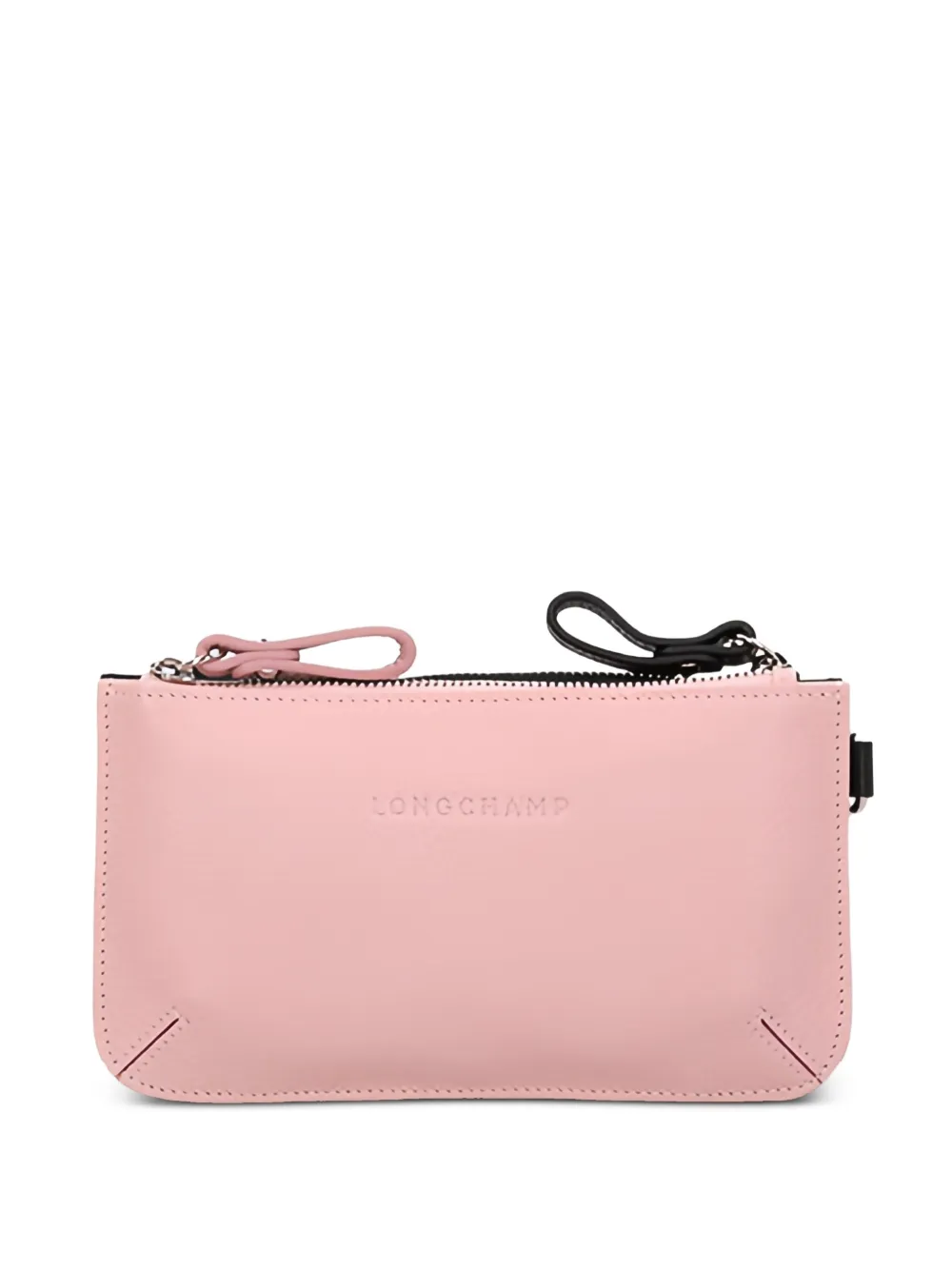 double-zip leather coin purse