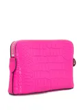 Longchamp crocodile-effect clutch bag - Pink