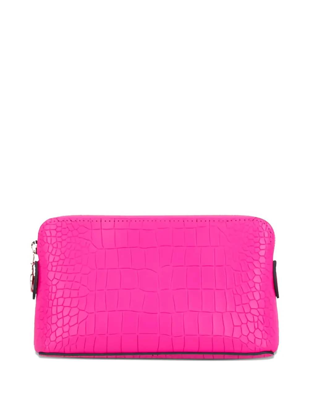 Longchamp crocodile-effect clutch bag - Roze