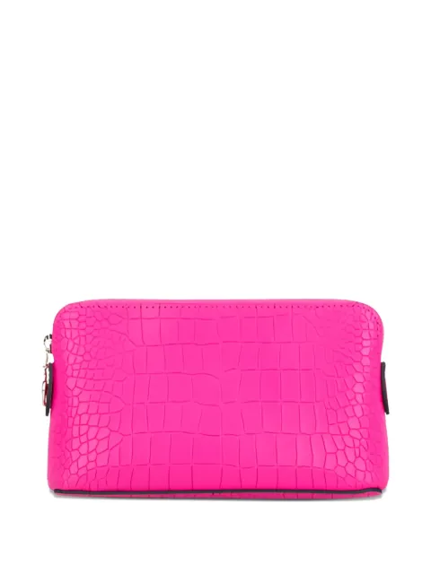 Longchamp crocodile-effect clutch bag