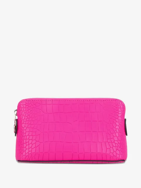 Longchamp crocodile-effect clutch bag