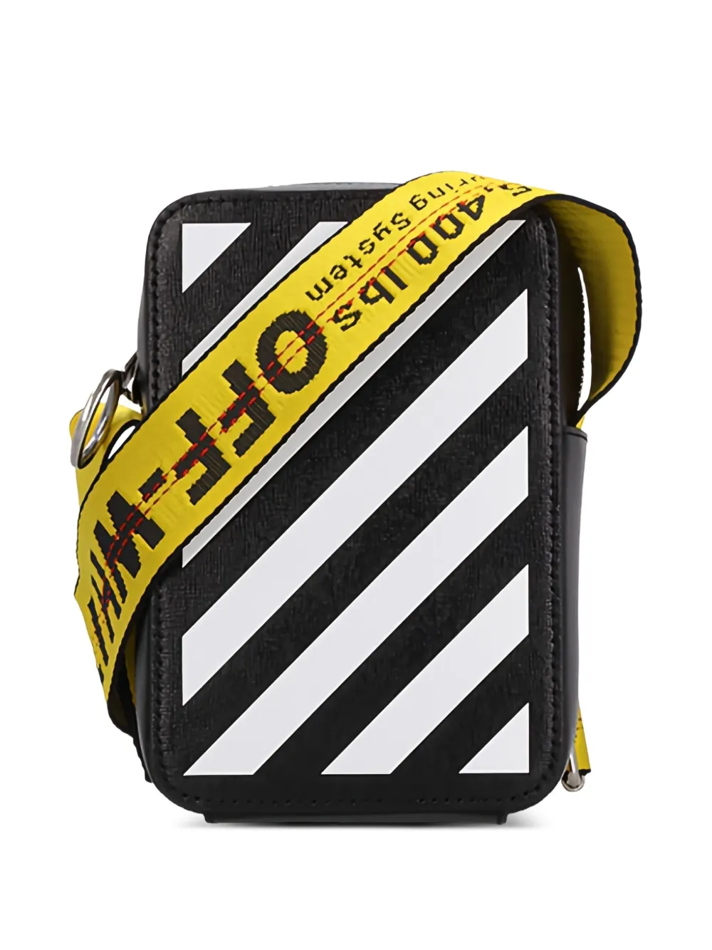 Off-White Binder Diag-Stripe messenger bag Zwart