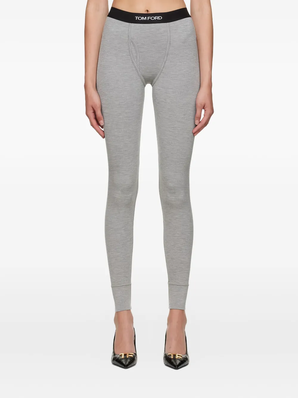 TOM FORD logo-motif trousers - Grijs
