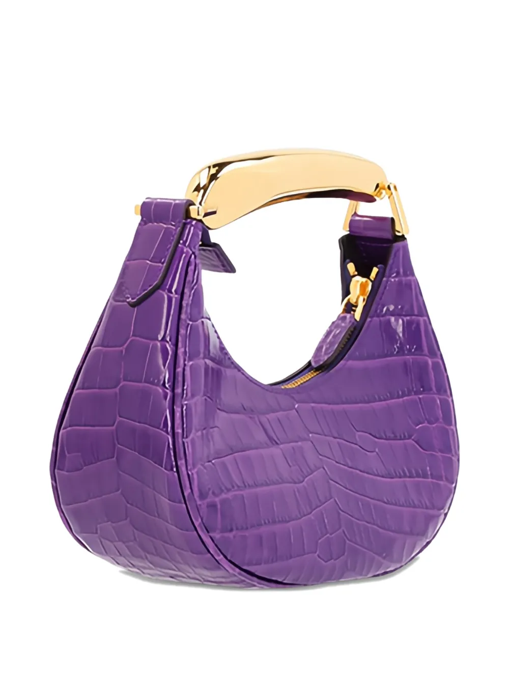 TOM FORD mini crocodile-effect top-handle tote bag - Paars