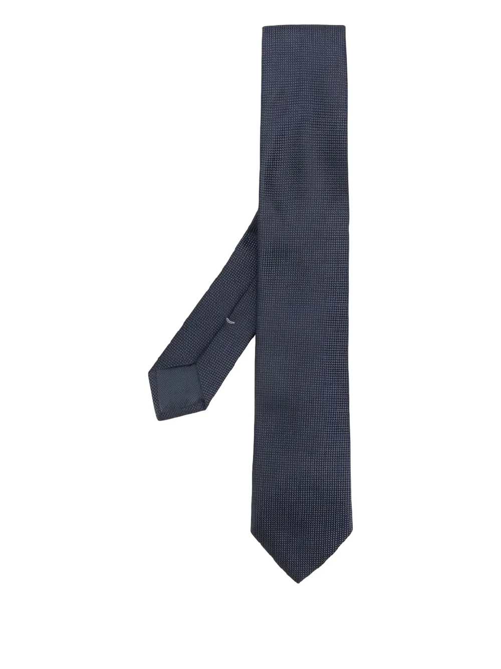 Zegna Textured-finish Tie In Blue