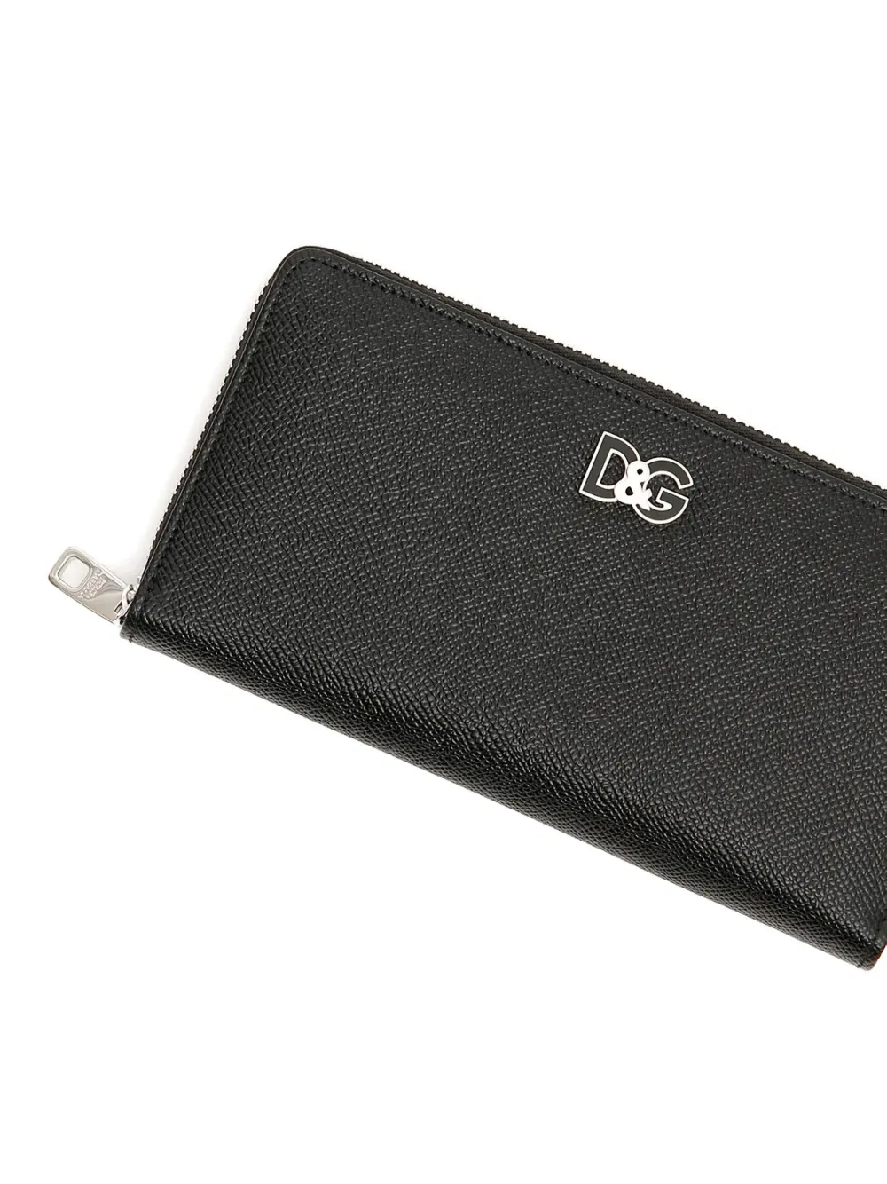 Dolce & Gabbana Logo Zip Around Wallet In Black
