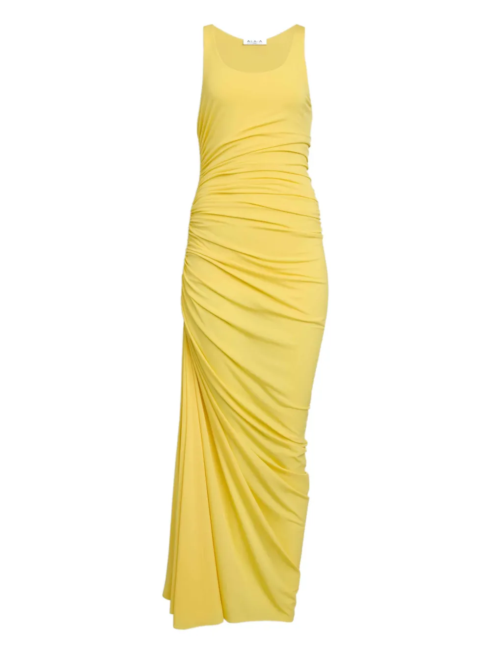 Alaïa gathered draped maxi dress | Yellow | Image 1