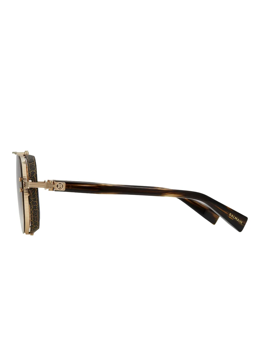 Balmain Eyewear Zonnebril met piloten montuur Bruin