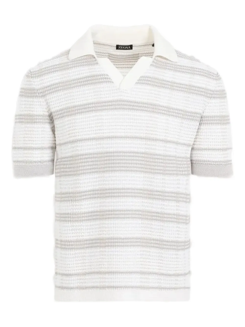Zegna Gestreept gebreid T-shirt Wit
