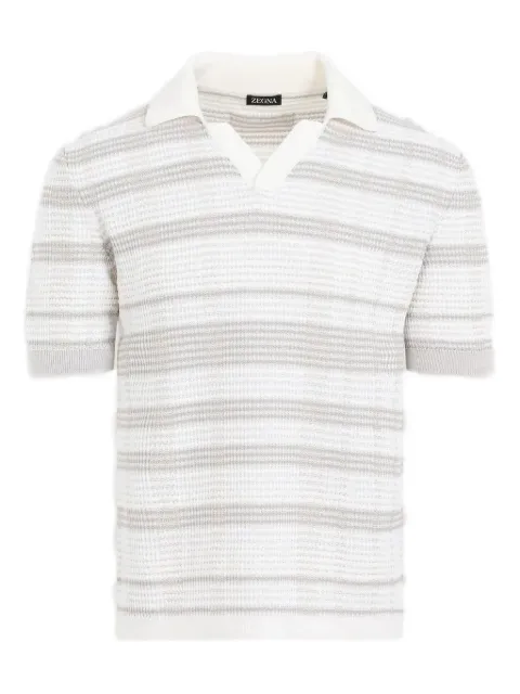 Zegna striped-pattern knitted T-shirt