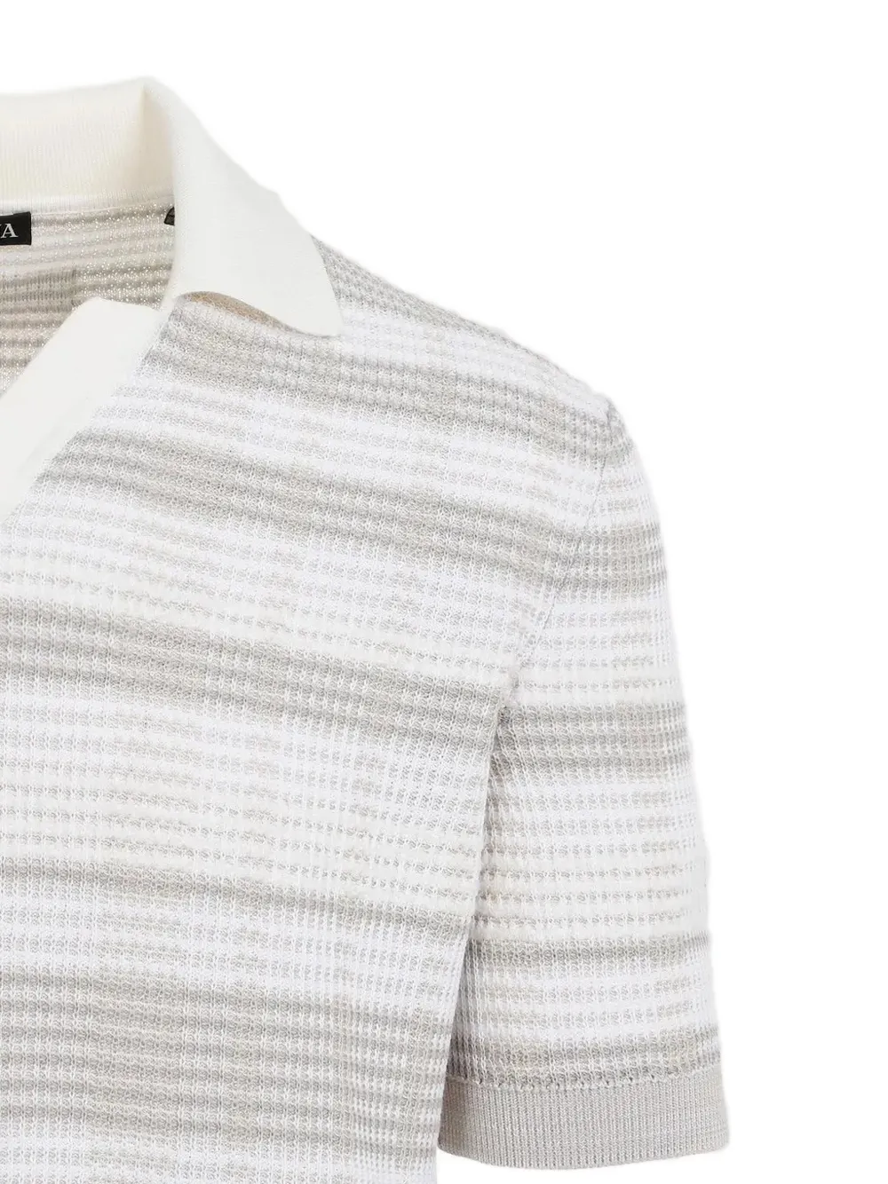 Zegna Gestreept gebreid T-shirt Wit