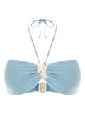 PatBO jewel-embellished bikini top - Blue