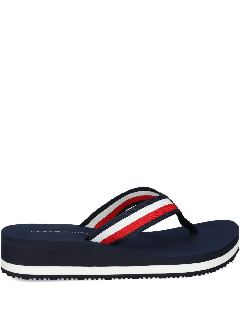 Tommy Hilfiger logo-plaque flip flops Blue
