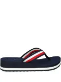 Tommy Hilfiger logo-plaque flip flops - Blue