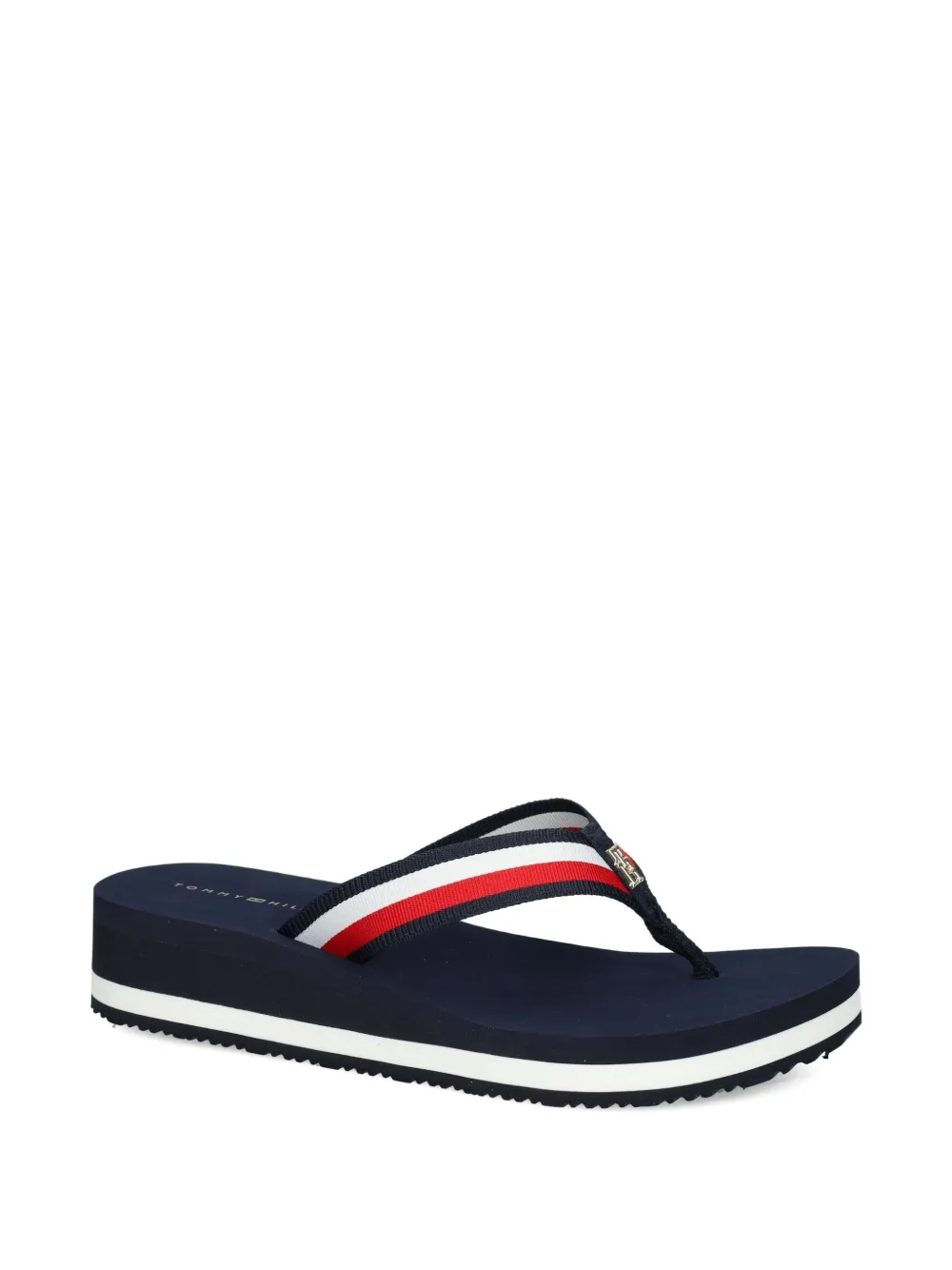 Tommy Hilfiger logo-plaque flip flops Blue