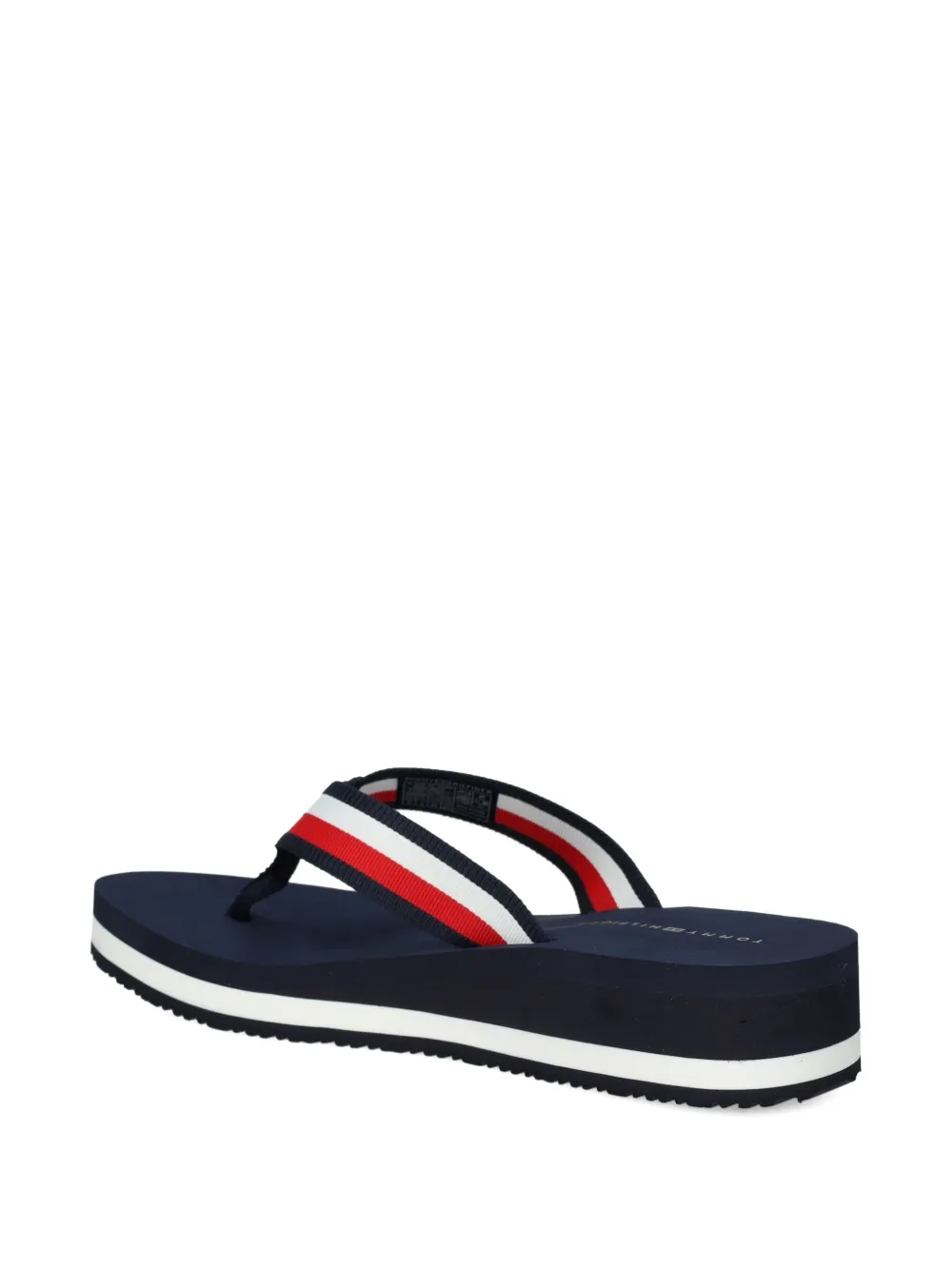 Tommy Hilfiger logo-plaque flip flops Blue