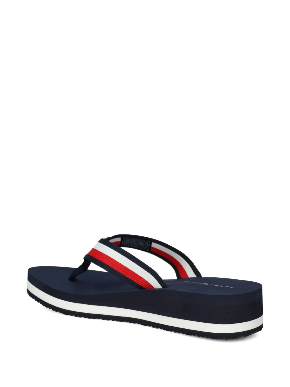 Tommy Hilfiger logo-plaque flip flops Blue