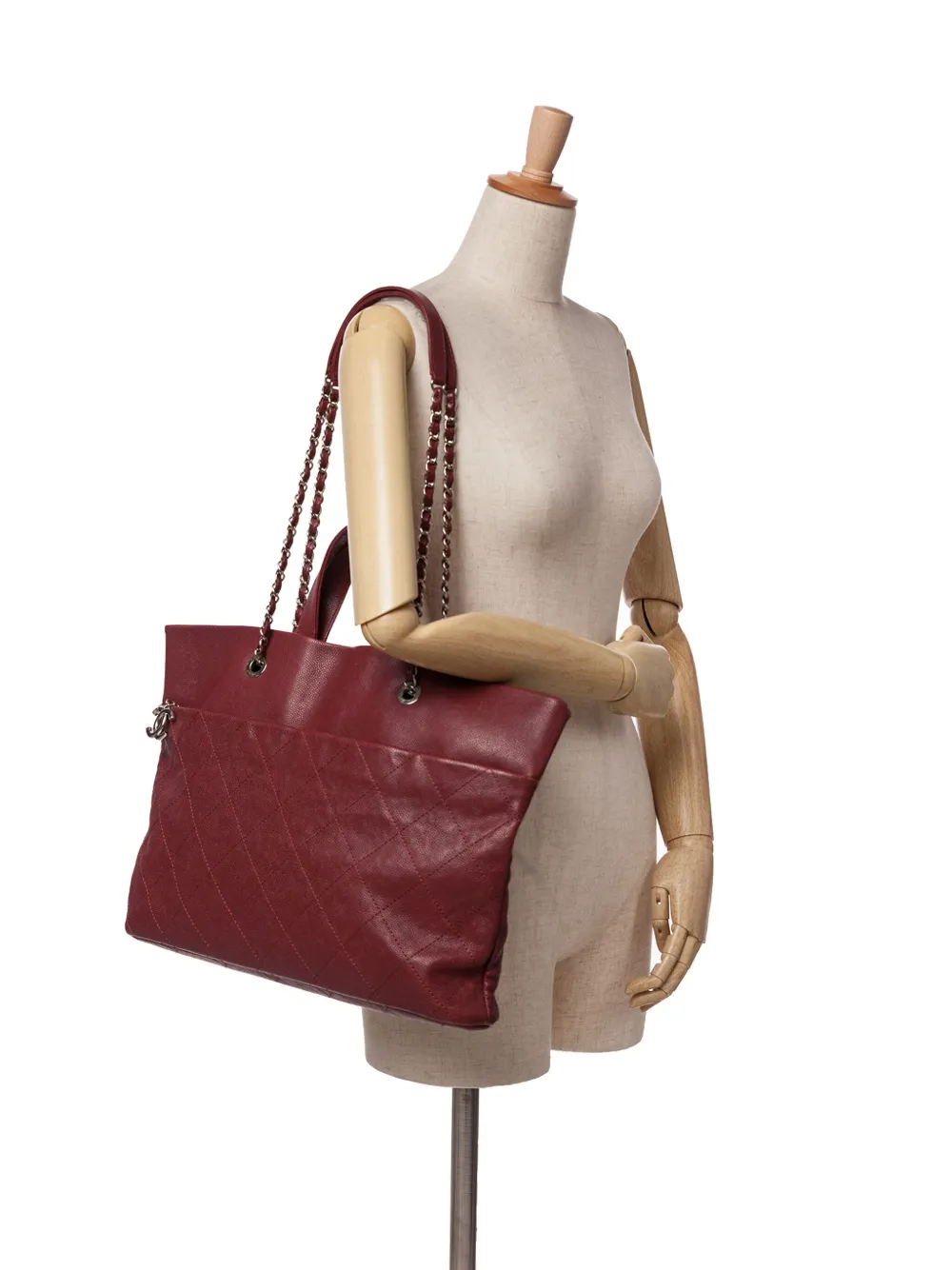 CHANEL Pre-Owned 2014-2015 CC Quilted Caviar Tote satchel | Pre-Owned | Image 2