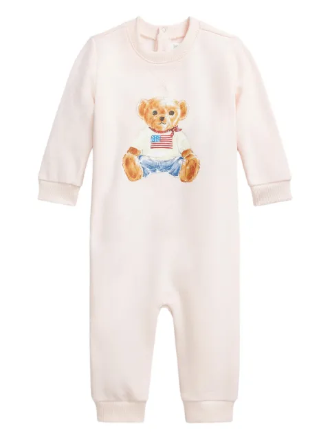 POLO RALPH LAUREN KIDS Polo Bear-print romper