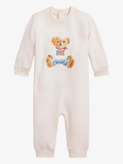 POLO RALPH LAUREN KIDS Polo Bear-print romper