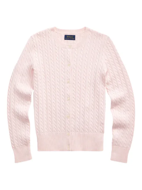 POLO RALPH LAUREN KIDS cable-knit cotton cardigan