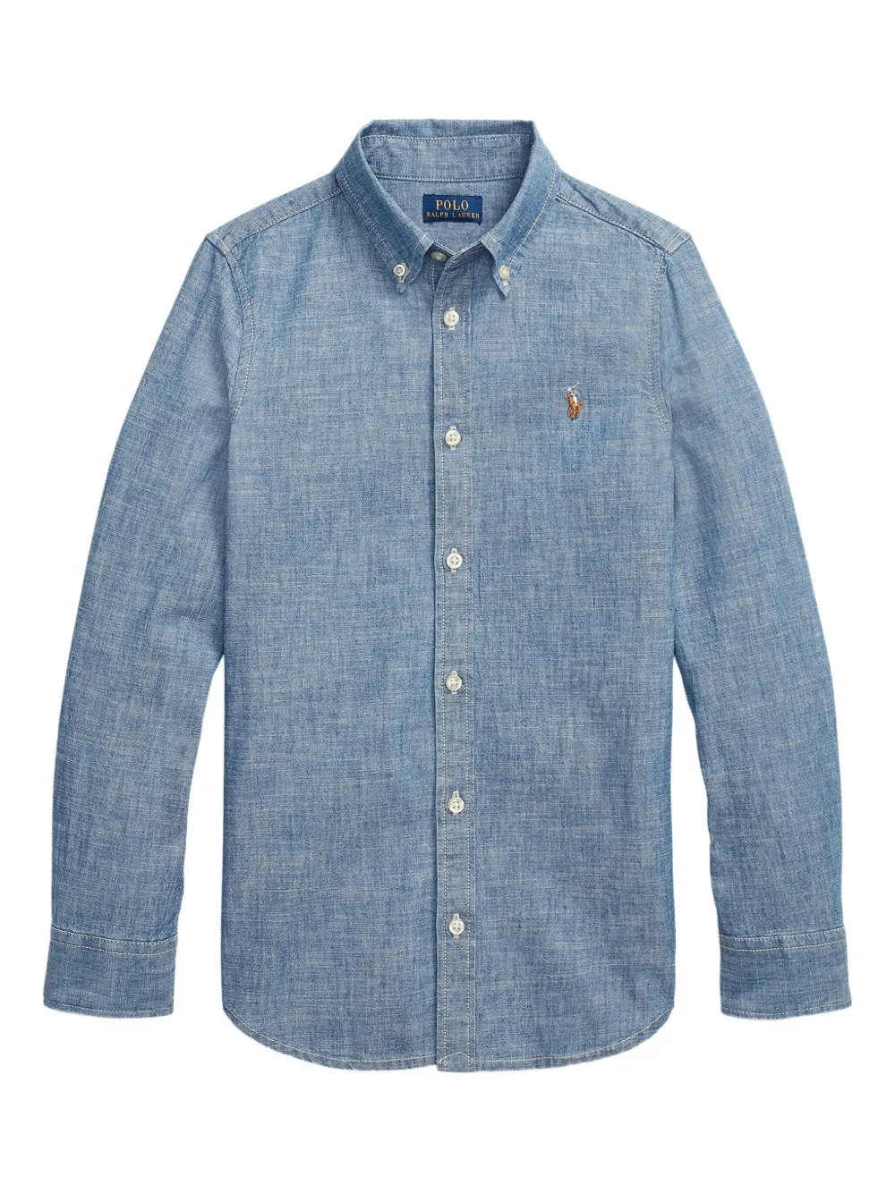 POLO RALPH LAUREN KIDS chambray shirt - ブルー POLO RALPH LAUREN KIDS chambray shirt - ブルー