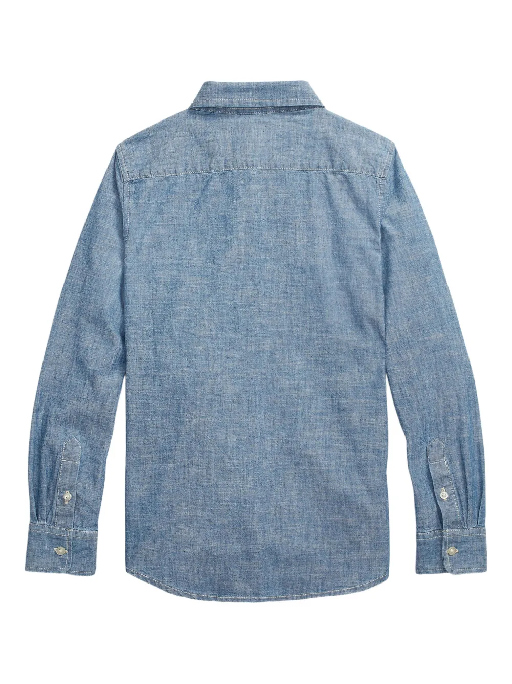 POLO RALPH LAUREN KIDS chambray shirt Blauw