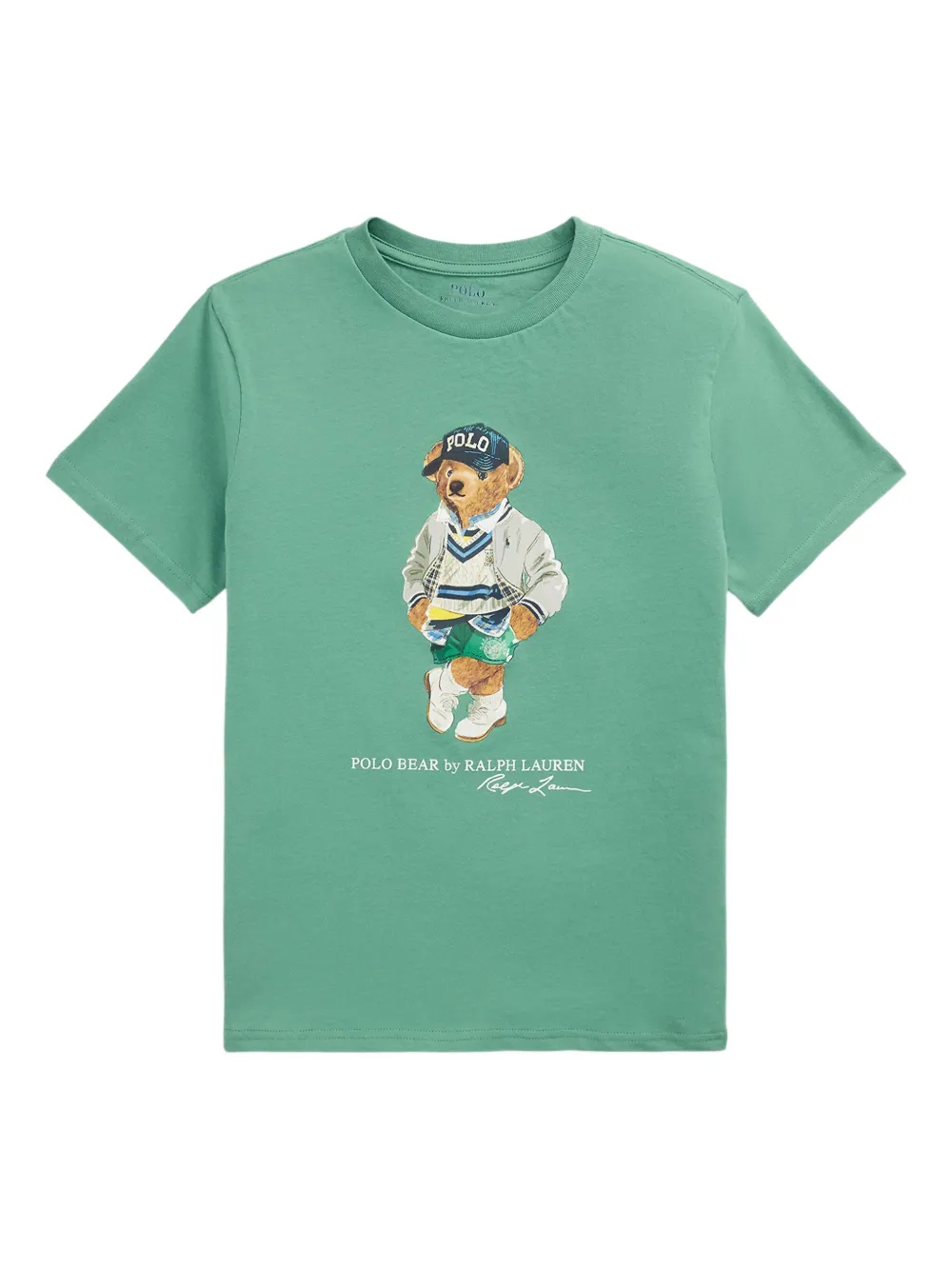 POLO RALPH LAUREN KIDS T-shirt met teddybeerprint Groen