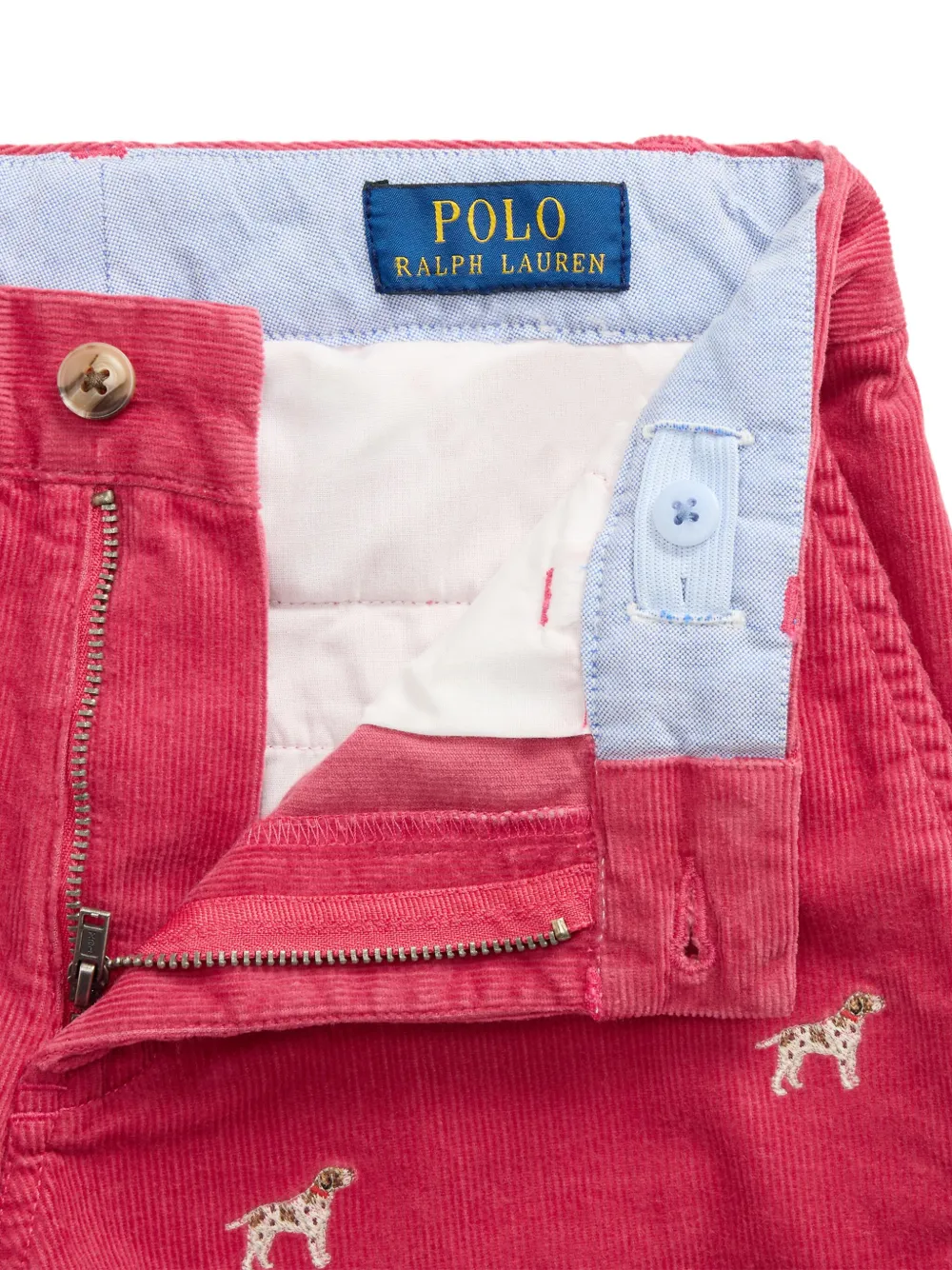 POLO RALPH LAUREN KIDS Shorts met geborduurde hond Rood
