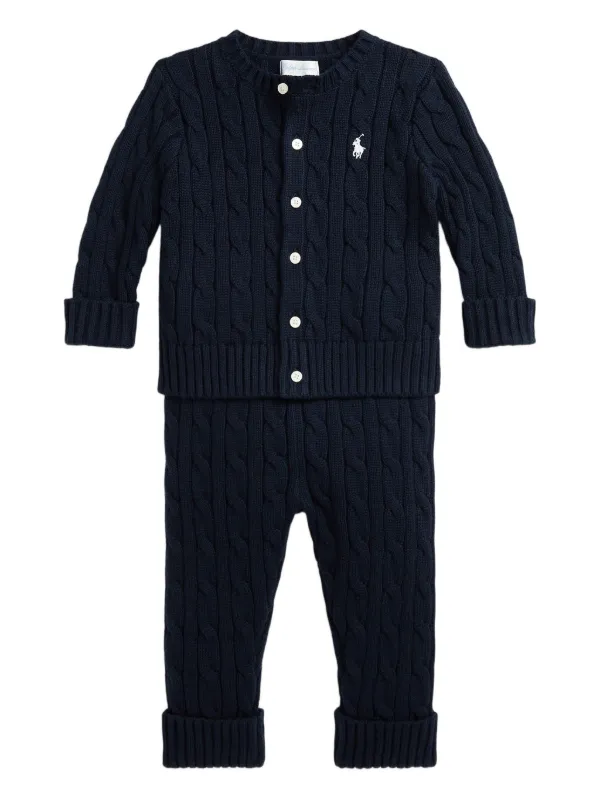 POLO RALPH LAUREN KIDS コットンケーブルニット パンツ セット 